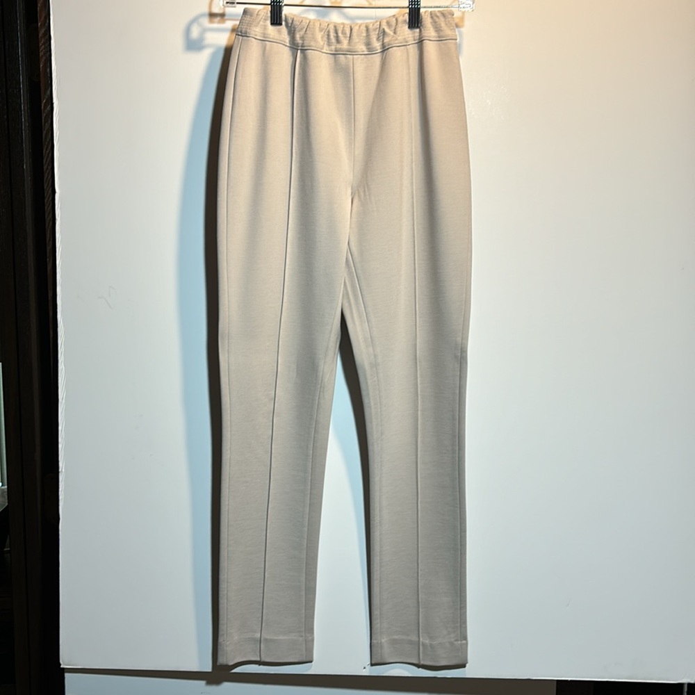 Soft Surroundings Beige Elastic Skinny Stretch Knit Pointe Pants Size XS 25984
